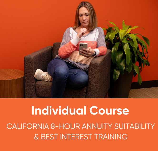 CA 8-hour annuity suitability & best interest training